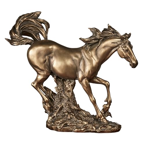 Escultura de Mesa Caballo en Marcha Acabado Bronce
