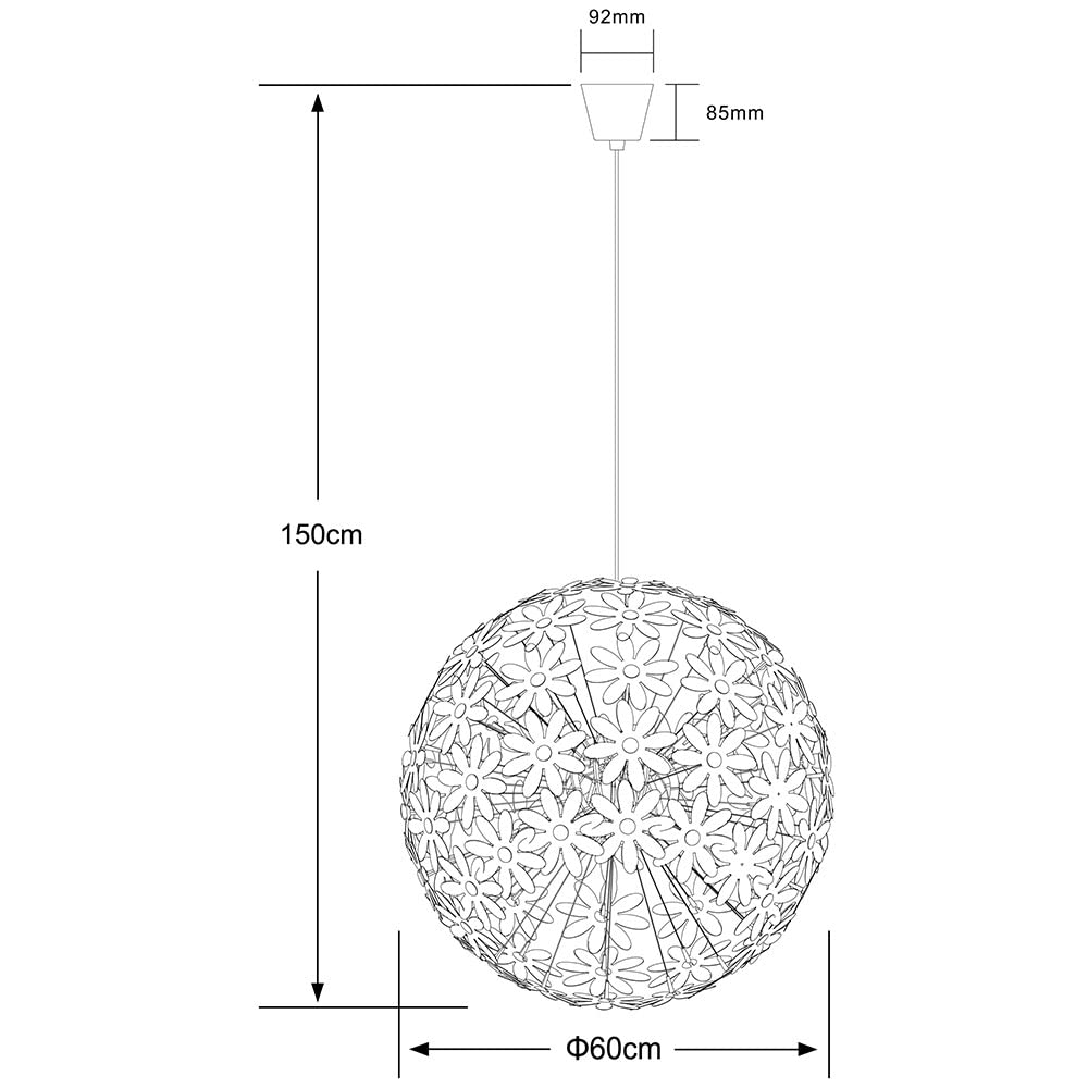 Pendel Leuchte Beleuchtung Hänge Lampe Blüten Strahler im Set inklusive LED Filament Leuchtmittel
