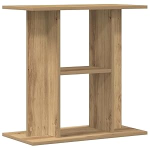 vidaXL Soporte de Acuario Madera ingeniería Roble Artisan 60x30x60 cm, Mueble para pecera, Armario para Acuario, Soporte de Madera para pecera