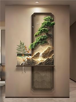 3D Sandstone Decor Wall Art Painting, Modern Wall Hanging Painting, Decorative Wall Mounted Lamp for Hotel, Lobby, Living Room23.6 * 47.2in