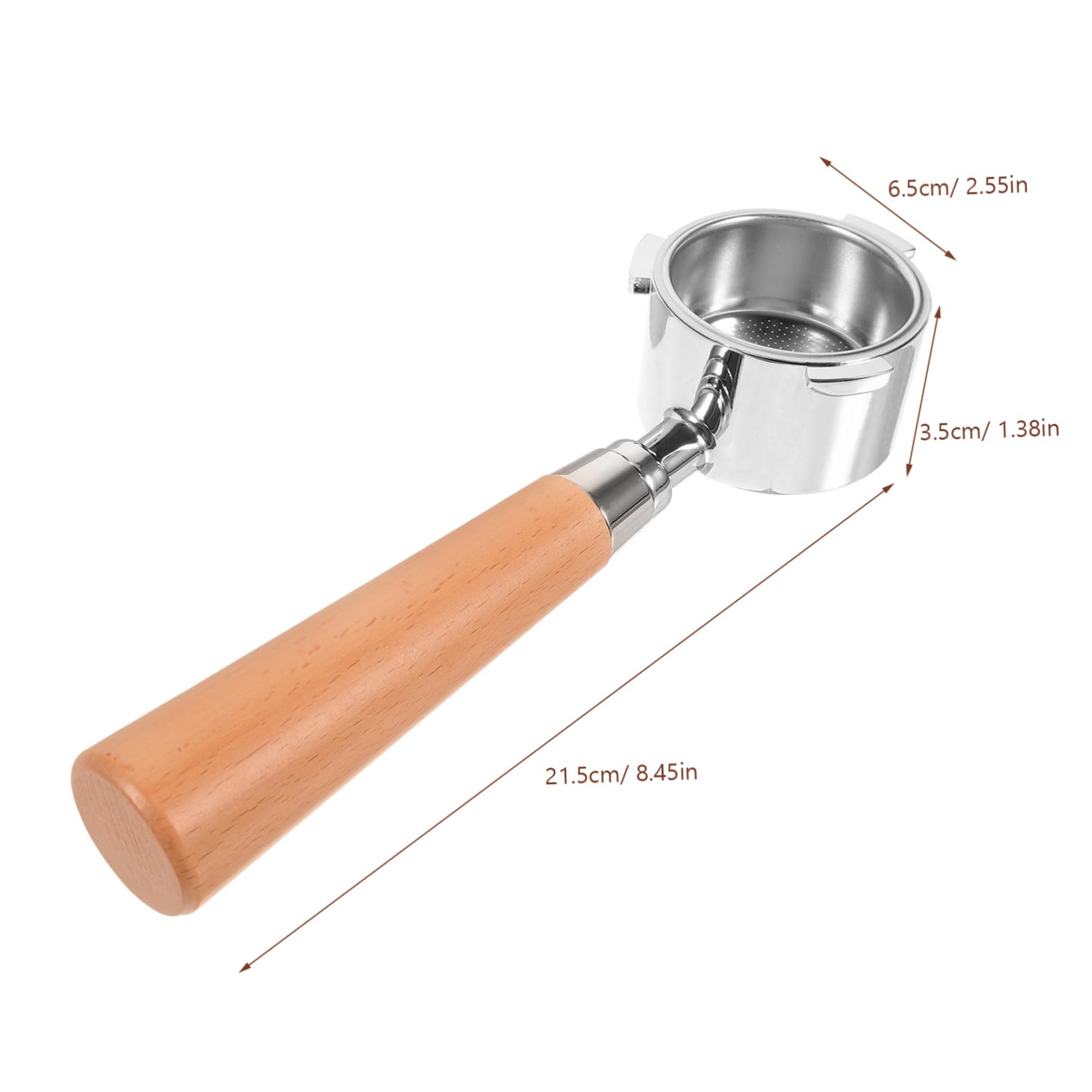 Portafiltro De Reemplazo Con Mango De Madera Portafiltro Sin Presión Para Cafetera Espresso Diseño Reutilizable y De Instalar