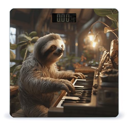 Báscula digital de baño con diseño Sloth Piano miniatura 1