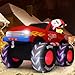 GOOSH 7.5 FT Long Christmas Inflatables Monster Truck Outdoor Decorations Blow Up Yard Santa Claus with Presents on Truck with Built-in LEDs for Garden Lawn Indoor Party Décor