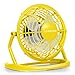TROTEC TVE 1Y Mini USB Ventilator/Fan/Lüfter in Sunny Yellow, geräuscharm mit An/Aus-Schalter, 360° Neigungswinkel