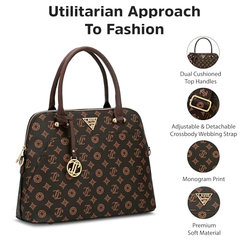 Image of Lavie Signature Women's Mono Ozerk Satchel Handbag for Women | Satchel Bag for Work | Ladies purse | Stylish Shoulder Bag | Gift For Women