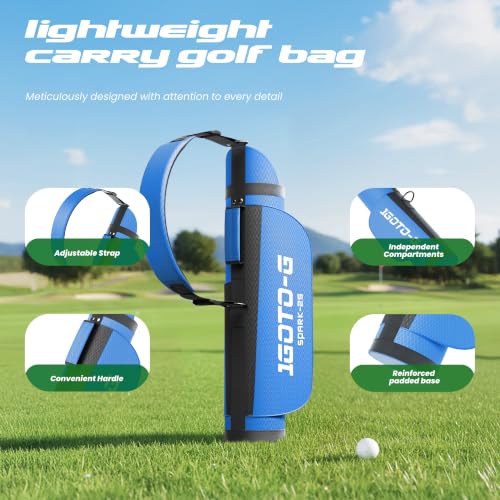 Image of 5 /6 /7 Pieces Kids Golf Clubs Set - Youth Golf Clubs Junior Set Ages 3-14 Includes Stand Bag, 1# Driver, 5# Hybrid, 7#, PW# Irons and Putter Right /Left Hand for Boys Girls