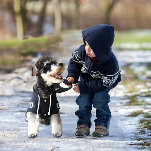 Personalized Dog Hoodies With Pets Name & Number, Custom Puppy Sweatshirt Hooded With Buttons Drawstring Harness Hole,Id Pet Sweater Clothes For Small Medium Dogs Cats - M #TOP2