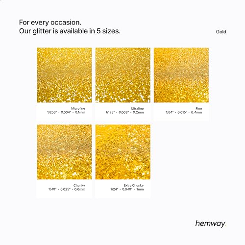 Image of Hemway Automotive Metal Flake Glitter FINE 1 /64 inch 0.015 inch 0.4mm 375 microns Paint Additive Metal Flake 100g for use with Car Bike Van Truck Wagon Automotive Spray and Spray Painting (Gold)