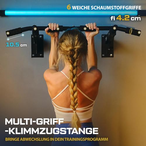 TREX-SPORT-Klimmzugstange-zur-Wandmontage-TX-030PB-6-rutschfeste-Schaumstoff-Griffe-Ose-fur-Boxsack-Stahl-Pull-Up-Bar-fur-zuhause-bis-250-kg | Dealmeister.io Alt tag für bilder post titel