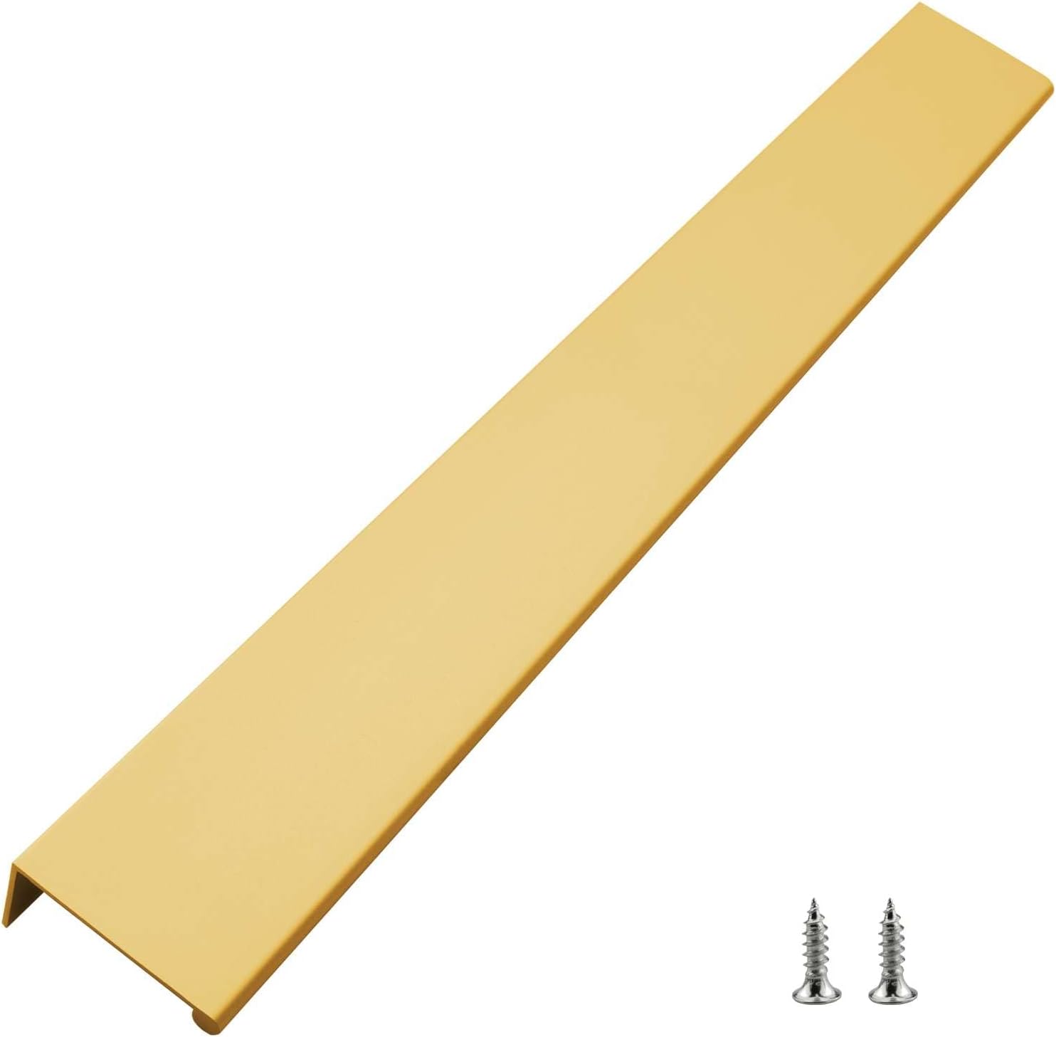 Modket Satin Gold 12" Finger Lip Edge Pull Euro Modern Kitchen Cabinet Drawer Hardware Dresser 10 Packs