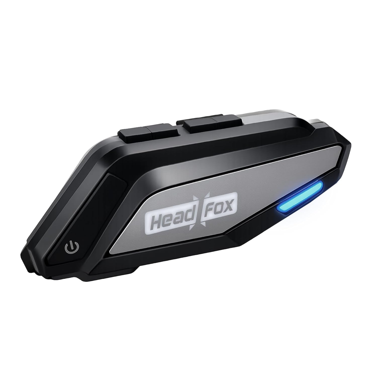 HEADFOX Smart Helmet Bluetooth Headset with Mic | Voice Assistant & Siri Support | Noise Cancellation | Long Battery Backup | IPX6 Waterproof | Compatible with All Helmets | Android & iOS