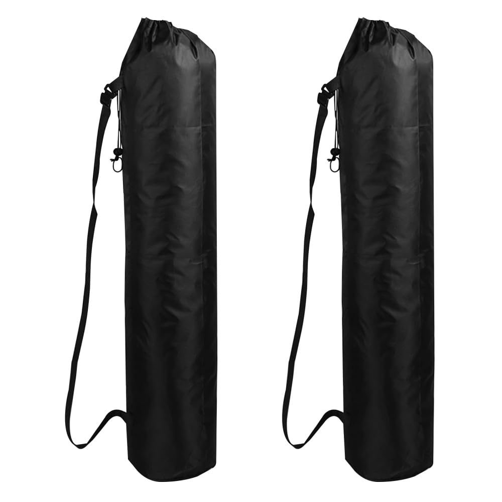 MiOYOOW Bolsa de transporte para silla, 2 bolsas de almacenamiento plegables para silla de camping con cordón y asa para guardar paraguas, trípodes, cañas de pescar, tapetes de yoga
