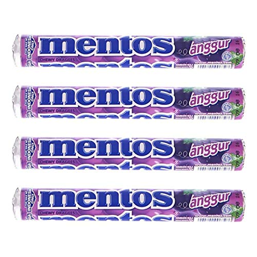 Image of Mentos Grape Roll, 4 X 29 Gm
