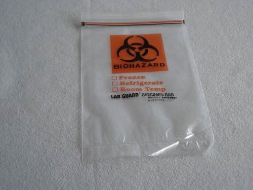 Reclosable Biohazard Bags, Minigrip Zip-Pak (Case of 1000)