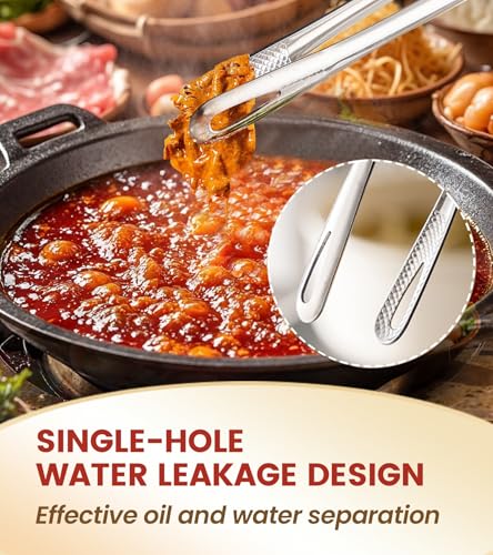 Ugotit 28cm Stainless Steel Kitchen Tongs for Cooking, 6 Pack Korean BBQ Japanese Yakiniku Tongs, Metal Food Tongs for Cooking, Frying, Salad, Hot Pot, Air Fryer Cooking Tweezers Set - Image 6