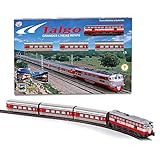 PEQUETREN- Tren Talgo articulado con desvíos, Color Rojo (508)