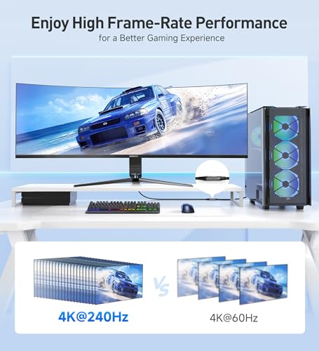 Cable Matters 48Gbps Ultra HD 8K HDMI Prolongation Cable 3.3 ft / 1m (HDMI Cable d'extension mâle à femelle / HDMI Extender Cable) avec 8K @120Hz, 4K @240Hz et HDR Soutien en noir