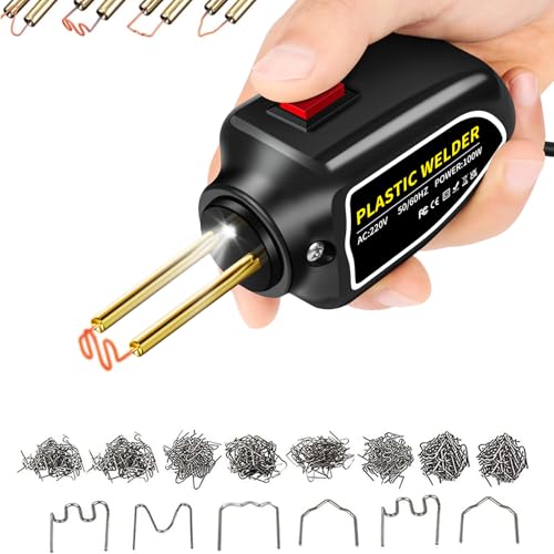 Saldatrice in plastica da 100 W, set di riparazione auto con 800 chiodi, saldatrice in plastica per saldatura, set di riparazione per parti auto in plastica, paraurti/kayak