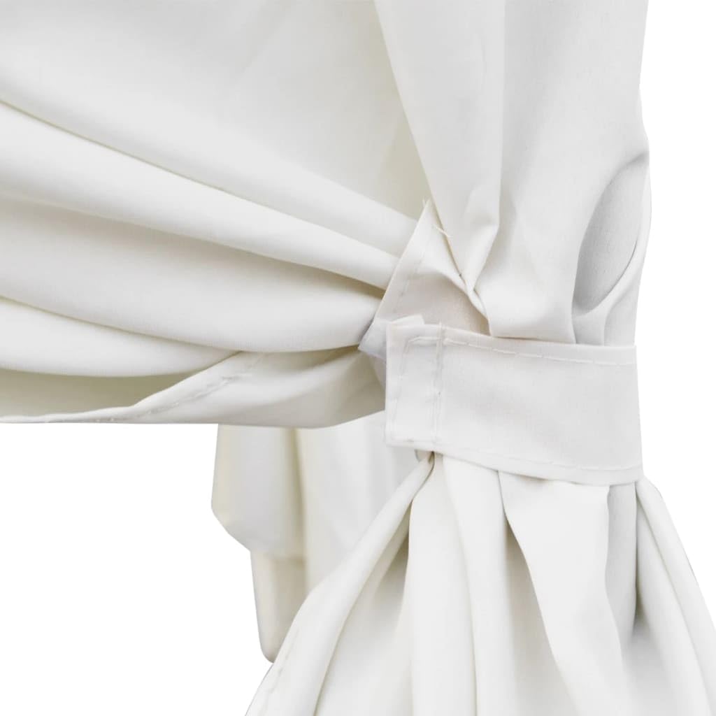 vidaXL Lettino Prendisole con Tende in Polyrattan Nero