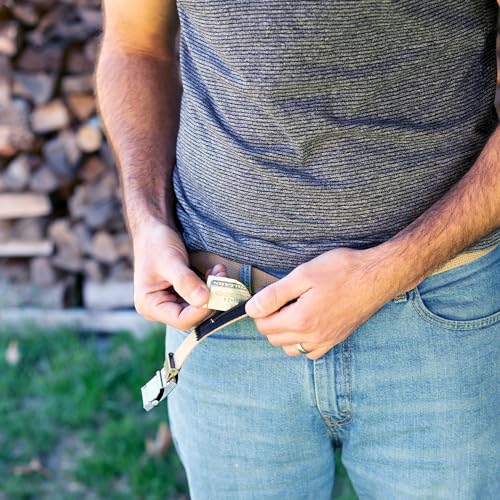 Thomas Bates Cargo Cotton Military Money Belt - Hidden Zippered Cash Pocket, Matte Nickel Buckle, Durable Construction2