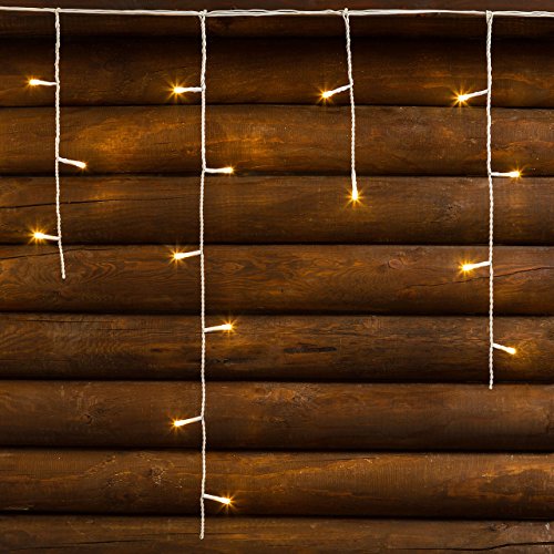 XMASKING LuminalPark - Estalatas (20 x 0,6 m, 480 LED, Blanco cálido, Cable Blanco)