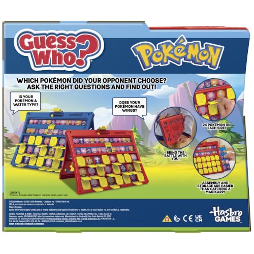 Guess Who? Pokémon Edition Game | 48 Pokémon | Fun Kids Board Games for Families | 2 Players | 15 Mins. | Travel Friendly | Ages 6+ - image 9