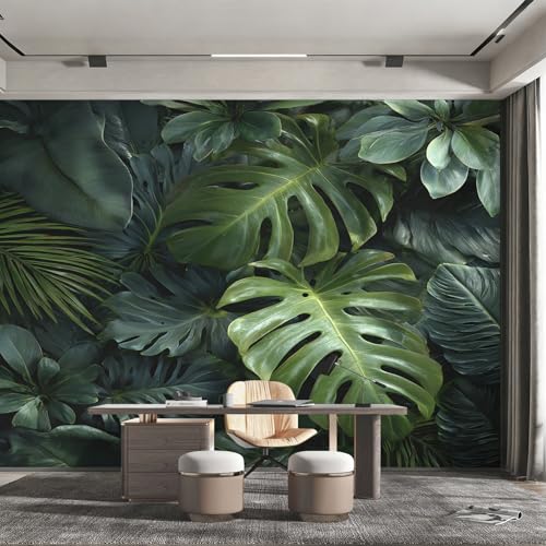Fresque murale intissée monstera tropicale pose facile 450x315 - 6