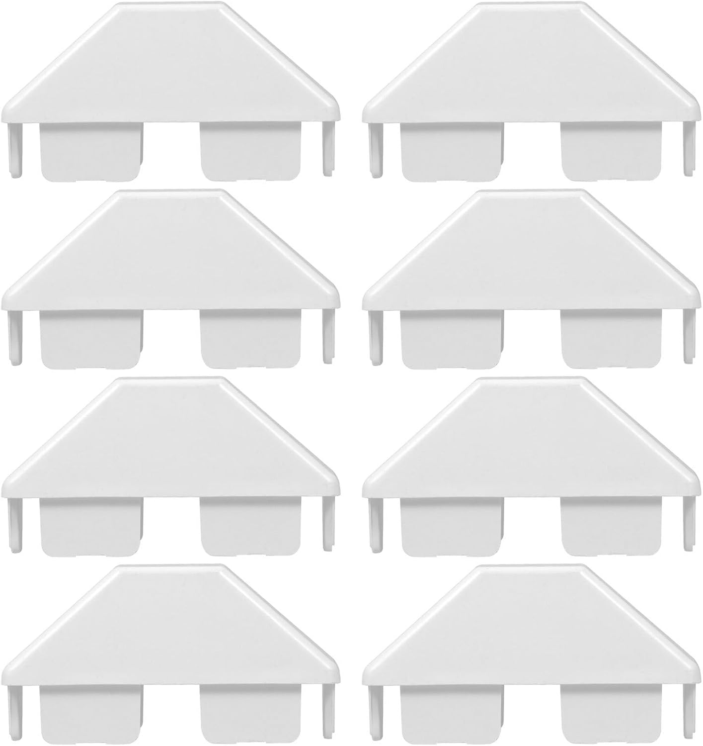 8pcs PVC Flat Fence Replacement Caps Post Caps Garden Fence Flat Post Cover for Outdoor Decking and Railings