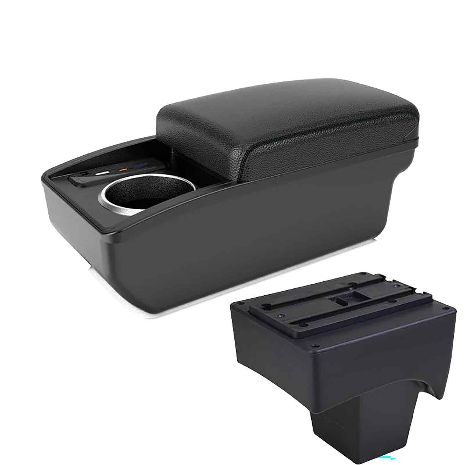 Consoles Armrest for Suzuki Brezza Armrest Box for Suzuki Brezza Car Armrest Car Accessories Interior Details Storage Box Retrofit Parts with U.S.B(B2 Black LINE 6 USB)