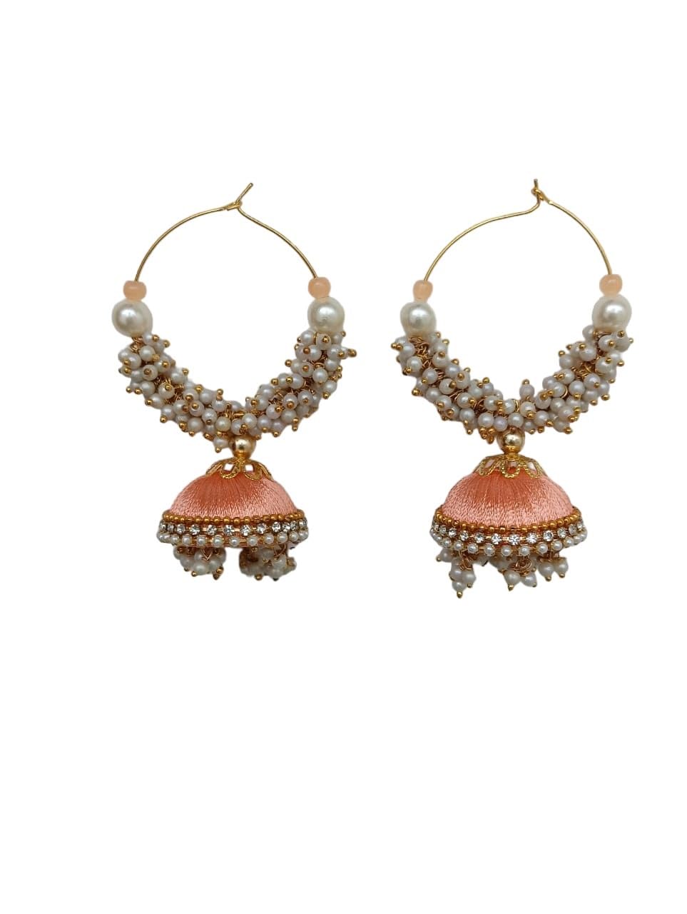 See full amazon price history chart for Saumakshi Designs Silk Thread Earrings (MOGRA JHUMKI-ND) (Peach) Saumakshi Designs Silk Thread Earrings (MOGRA JHUMKI-ND) (Peach) (B0CXN38W9Q) Amazon Price History, Amazon Price Tracker