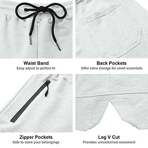 Image of PIDOGYM Men's 5 inch Gym Workout Shorts,Fitted Jogging Short Pants for Bodybuilding Running Training with Zipper Pockets