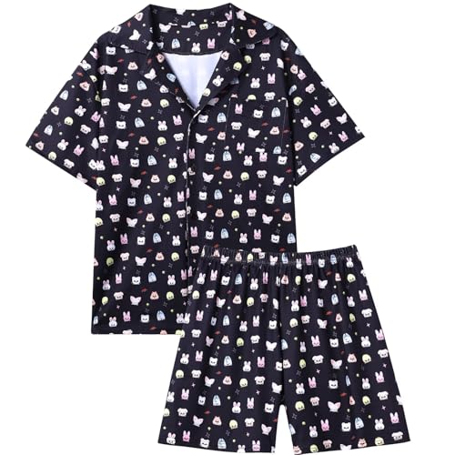 Yicool Felix Lee Know Bangchan Pajamas Hyunjin Changbin Seungmin Han I.N Pajamas Shorts+Shirts 2pc Sets Merch Black