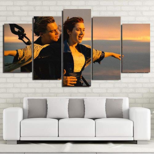 Leinwandbild für HeimdekorationFilmcharakterplakat 5 Stück,150x80cm. Dekoration, Fotodruck auf Leinwand