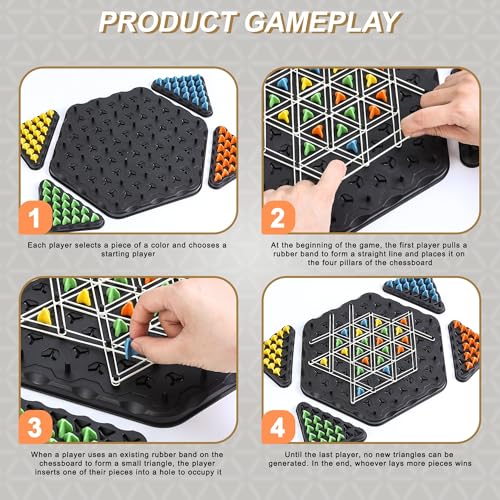 Juego de mesa Triangle Chain Strategy para 2-4 jugadores miniatura 2