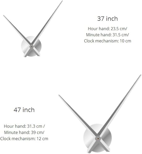 Miniatura 3 de The Geeky Days Tailor Shop Reloj de pared gigante DIY Modista costurera maniquí máquina de coser barra de aguja Reloj de pared grande (plata)