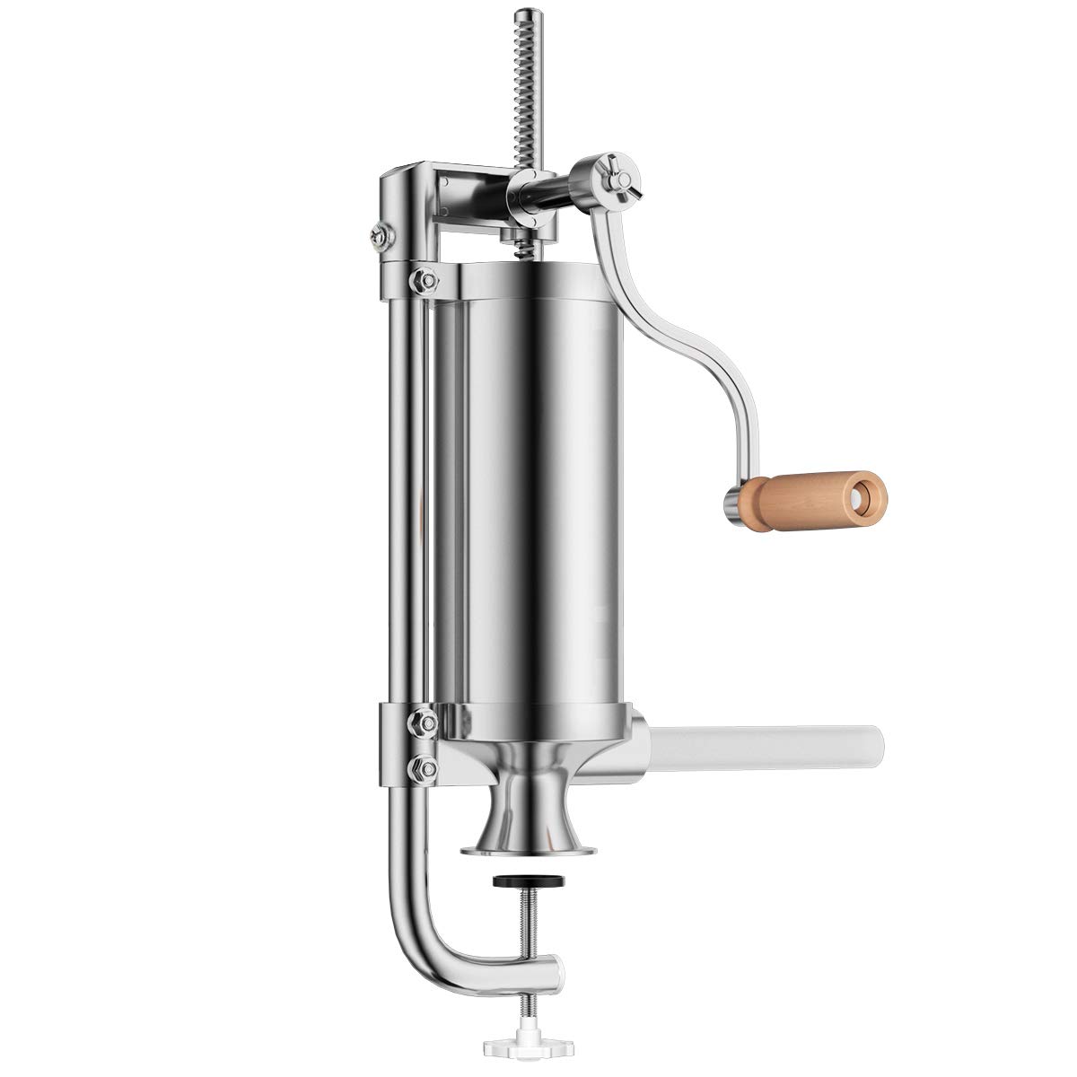 COSTWAY 2,5 KG Insaccatrice per Salsiccia, Macchina per la Produzione di Salsicce, Insaccatrice Manuale per Uso Domestico, Salsicce Siringa con 4 Tubi di Riempimento