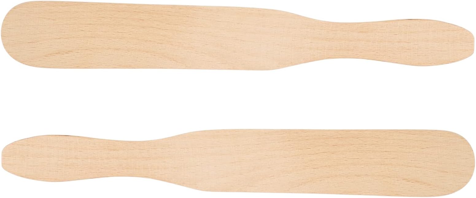 Ter Cream Cheese Spreaders Scrapers Wooden Spatulas Set of 2 for Kitchen Restaurant Easy to Clean Non-slip Handle