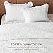 Bedsure Quilts Queen Size - Ultra Soft Pre-Washed Cloud-Like Bedding, All-Season Lightweight Comforter for Country Bedroom, Leaf Design Coverlet in Pure White, 90 x 96 Inches