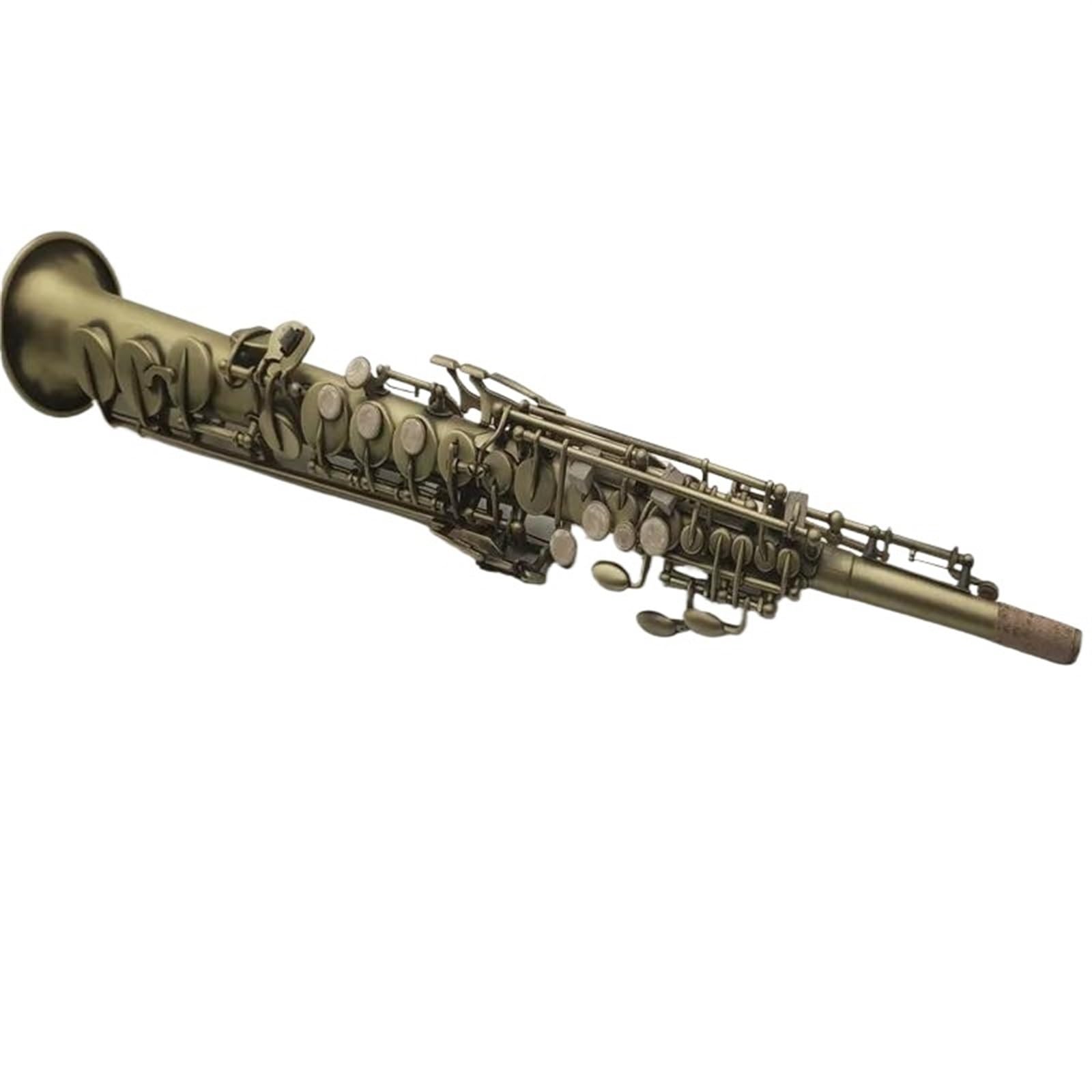 Saksofon Sopranowy B Płaski Saksofon Retro Antyczny Instrument Muzyczny Z Etui profesjonalny Saksofon
