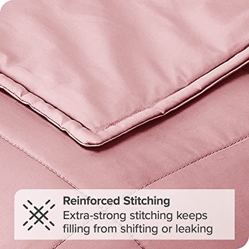 Bare Home Weighted Blanket Twin Or Full Size 10Lb (40" X 60") For Kids - All-Natural 100% Cotton - Premium Heavy Blanket Nontoxic Glass Beads (Light Pink, 40"X60") #TOP6