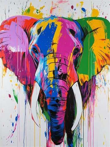 Activite manuelle pour murale décor grand format 5D éléphant - 2