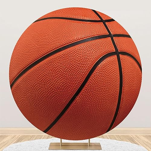 Toile de fond ronde basket-ball de 2,2 m, décor de fête et shooting photo