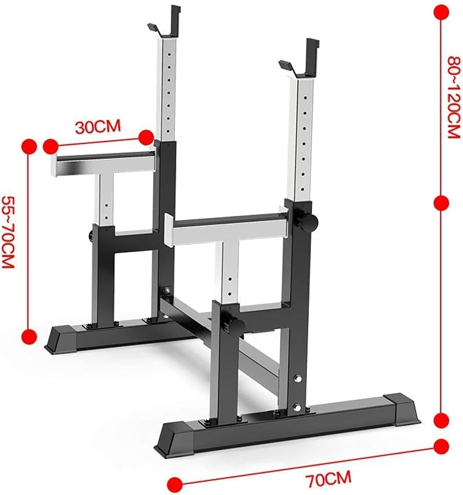 Squat Rack Squat Rack Stand Barbell Free Press Bench Home Gym Adjustable Home Fitness Equipment Barbell Rack with Support Weight Bench Bench