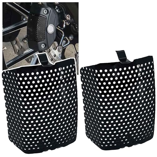 Lynlane Motorcycle 1 Pair Front Brake Caliper Screen for Harley Touring, Road King, Electra Street Glide FLHT, FLHX & V-Road Models (Black)