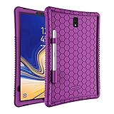 FINTIE Funda de Silicona para Samsung Galaxy S4 10.5 - [Honey Comb Series] Carcasa Ligera de Silicón Antideslizante y Antichoque Apta para Niños para Modelo SM-T830/T835, Morado