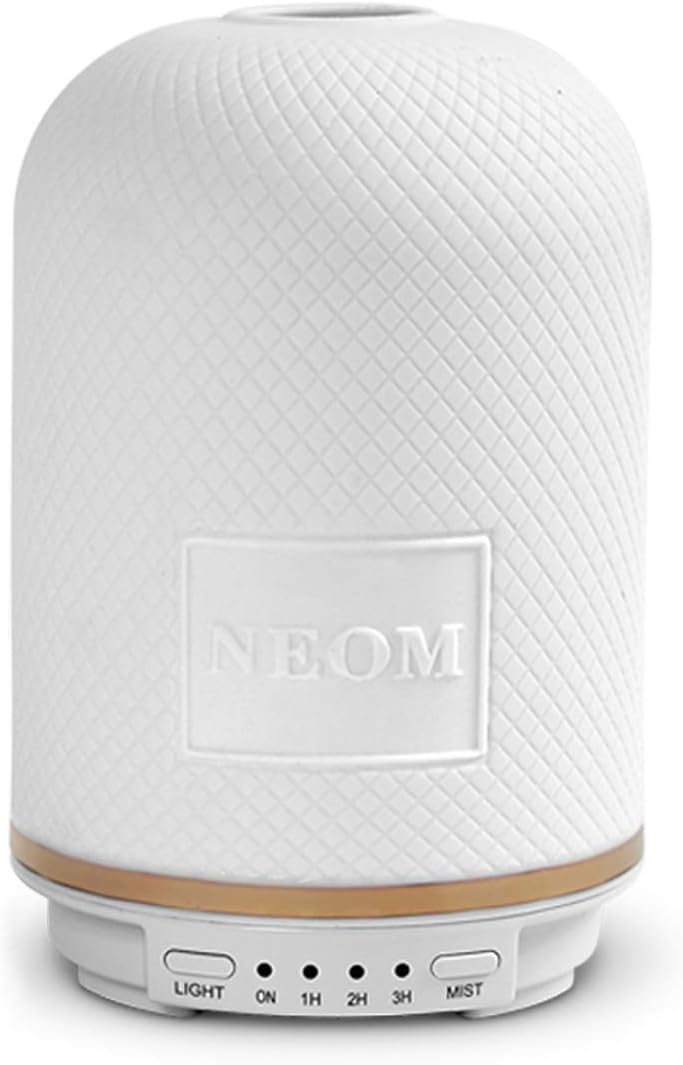 NEOM – Wellbeing Pod | Premium Ultrasonic Essential Oil Diffuser | Ceramic Cover, LED Light & Timer | Aromatherapy Diffuser | Home Fragrance…