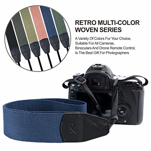 Image of Padwa Lifestyle Camera Strap with Quick Release Buckles - 2 inch Wide Pure Cotton Woven Camera Straps Adjustable