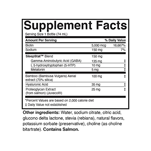 Dream Water Beauty Sleep Aid Drink Supplement; Melatonin 5Mg, Gaba, 5-Htp, Plus Biotin For Healthy Skin, Hair And Nails; 2.5 Oz Liquid Sleep Shots, Zen Tonic 12-Count #TOP4