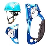 MU Verschleißfeste Sicherheit Kletterset Outdoor-Bergsteigen Downhill-Seil Kletterseil Kletterausrüstung Set Höhenlage Aufsteigend Absteigend Höhlenset,A,70m