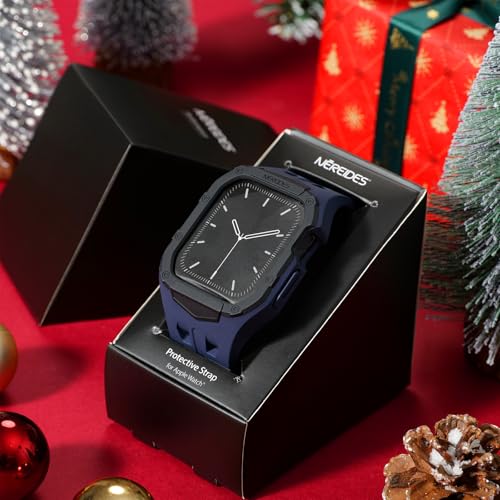 Nereides Watch Band Compatible with Apple Watch Series 11/10 46mm, Rugged Heavy Duty Shockproof Case with Strap for Men (Navy Blue) by Nereides - Image 3